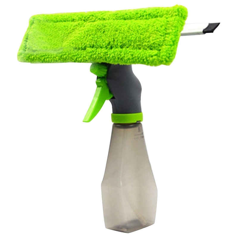 Car Wiper, 3 in 1 Double-Sided Water Spray Glass Cleaner Car Wash Wiper, Window Cleaner Spray Bottle Wiper Squeegee Microfibre C: Default Title