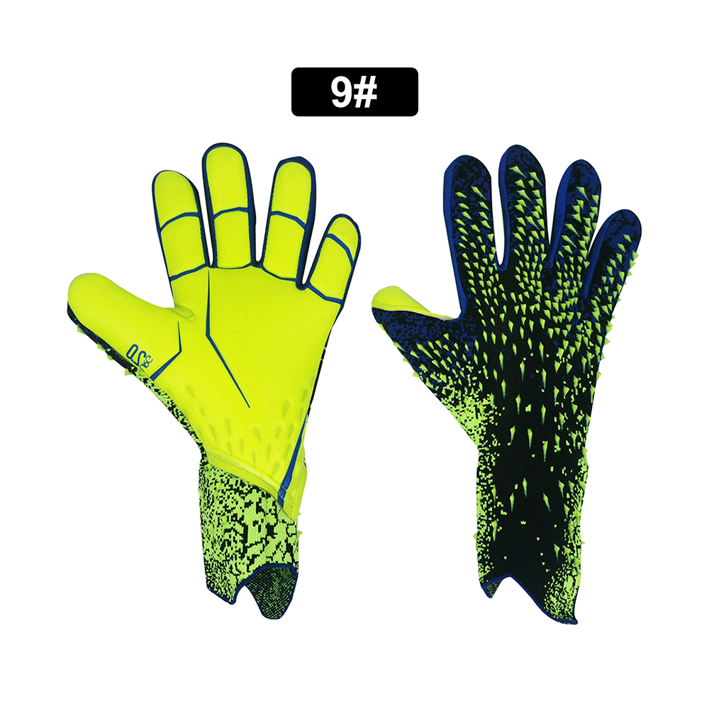 Professionele Voetbal Keeper Voetbal Handschoenen Anti-Slip Dikker Voetbal Keeper Handschoenen Vinger Bescherming Handschoenen Voetbal Equipmen: Oranje