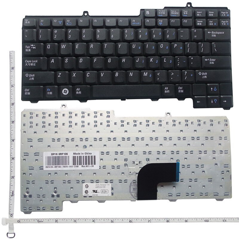 GZEELE Keyboard for Dell Latitude D520 D530 D520N Series Laptop US Keyboard Replacement Teclado NSK-D5K01 PF236 9J.N6782.K01