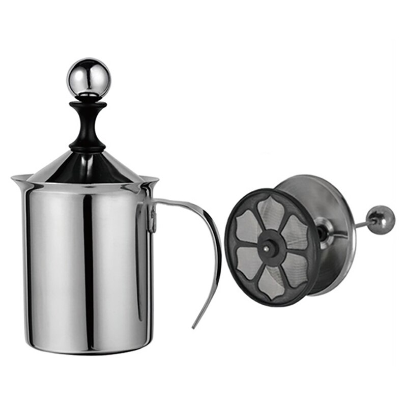 Handmatige Melkopschuimer Roestvrij Staal Koffie Foamer Double Mesh Melk Creamer Koffie Thee Schuimende Gereedschap Keuken Accessoires