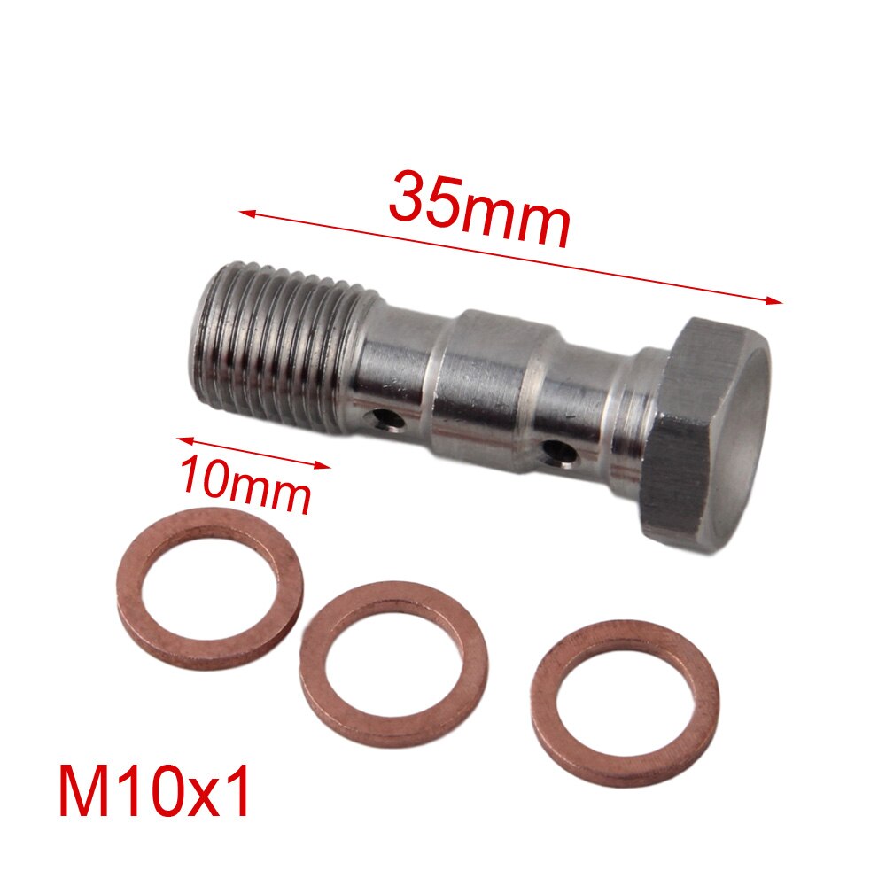 AN3 Motorcycle Motor Bike Hydraulic Brake Oil Hose Line Banjo Fitting m10x1 stainless Steel 10mm: BJ09