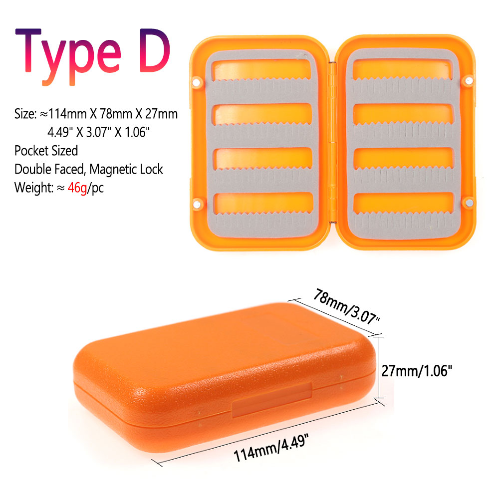 Bimoo Transparent Ultra-Thin Fishing Fly Box Midge Nymph Flies Trout Fishing Hook Lures Bait Storage Box Case Container Tackle