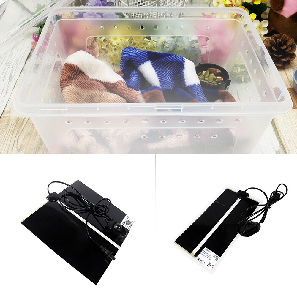 Alfombrilla de calor para Reptiles y terrarios de 220V, almohadilla de calor ajustable para escalada de mascotas, almohadilla térmica para calentar la temperatura, herramientas para incubar mascotas