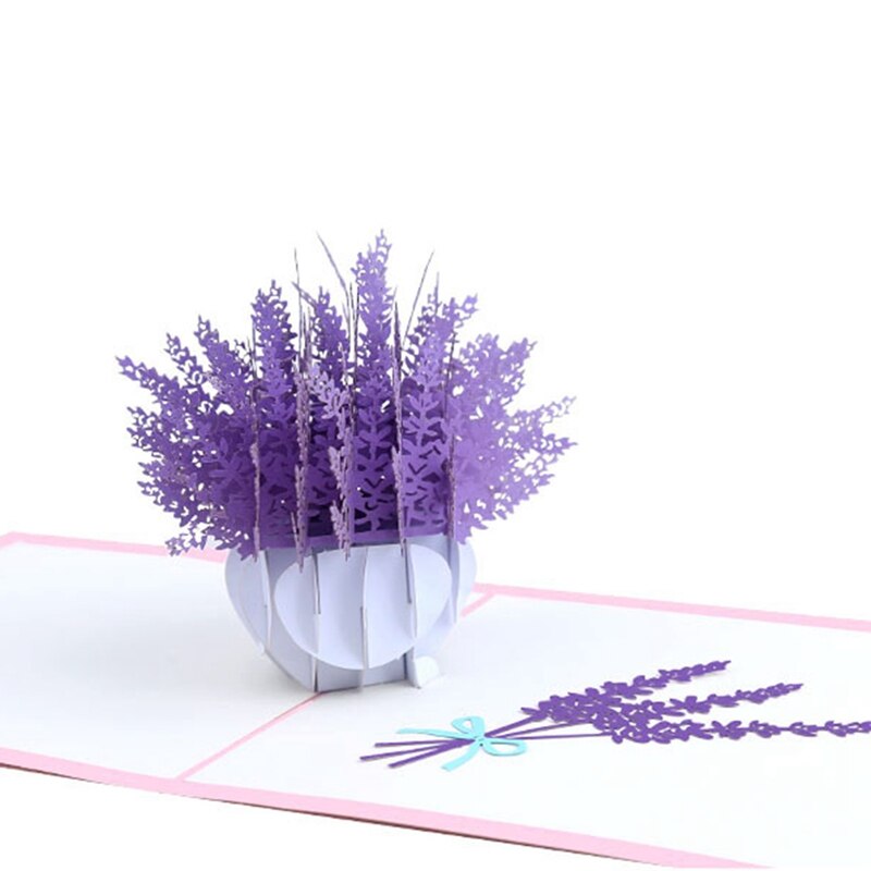 PartyLab 3D Pop-Up Cards Flowers Card for Family Friends Birthday Festival Greeting Card Postcards Card Girlfriends