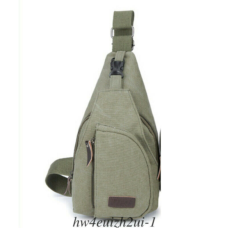 Merk heren vintage canvas leren tas schoudertas borsttas crossbody schoudertas borst fiets dagelijks reizen