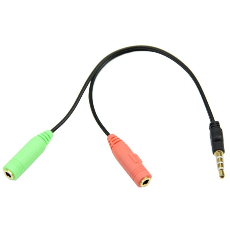 PC Headset To Smartphone Adapter Dual 3.5mm Male to Female Splitter Cable