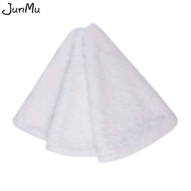 White Christmas Tree Skirt 48 Inch Fur Xmas Tree Skirt Christmas Tree Decoration Skirt For Xmas Decorations