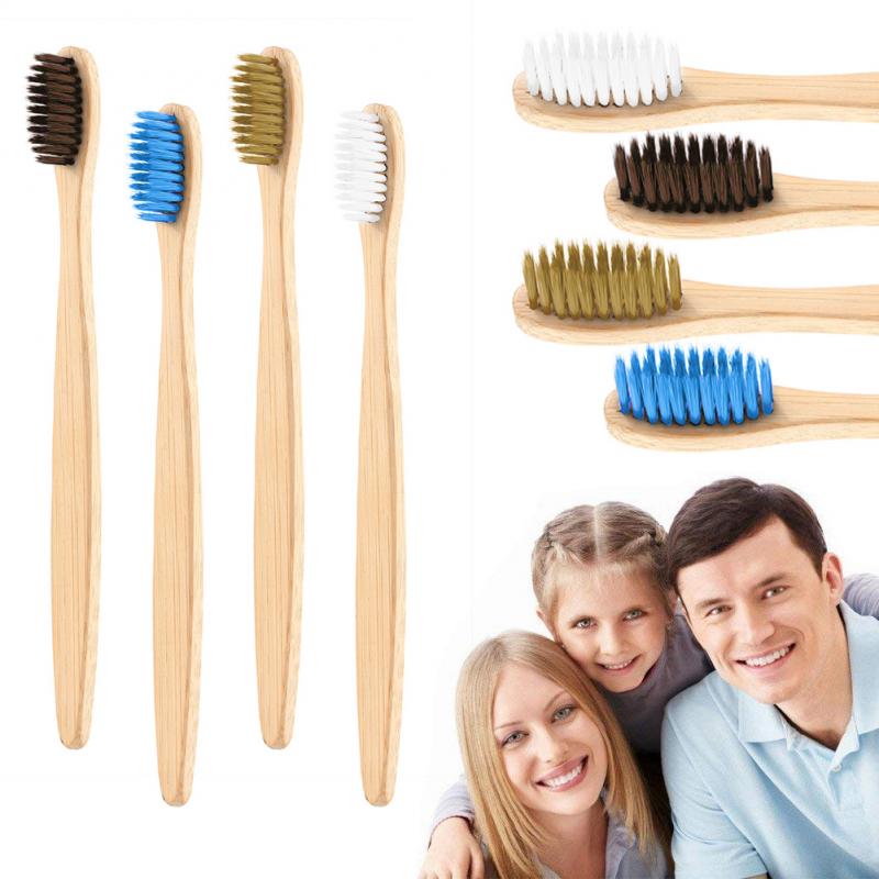 1Pcs Natuurlijke Bamboe Tandenborstel Zachte Haren Houtskool Tanden Whitening Eco Vriendelijke Bamboe Tandenborstels Orale Cleaning Care