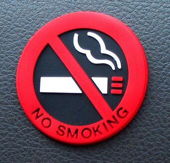 Auto Car Rubber Stickers No Smoking Warning Logo Car Taxi Decal Stickers: Default Title