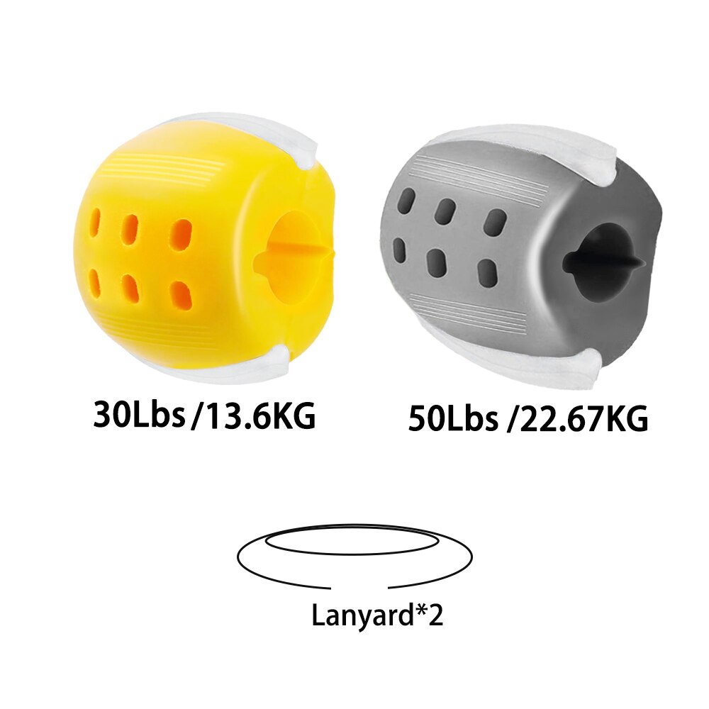 Jaw Exerciser Chew Ball Facial Jawline Trainer Masseter Training Fitness Ball Toning Jawrsize Bite Exercise for Neck Face: (30 50 LBS) Set B