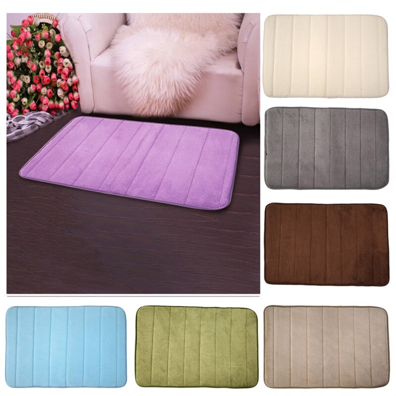 Antislip waterabsorptie badmat shaggy memory foam badmat set keukendeur vloermat tapijt voor toilet 40 x 60cm