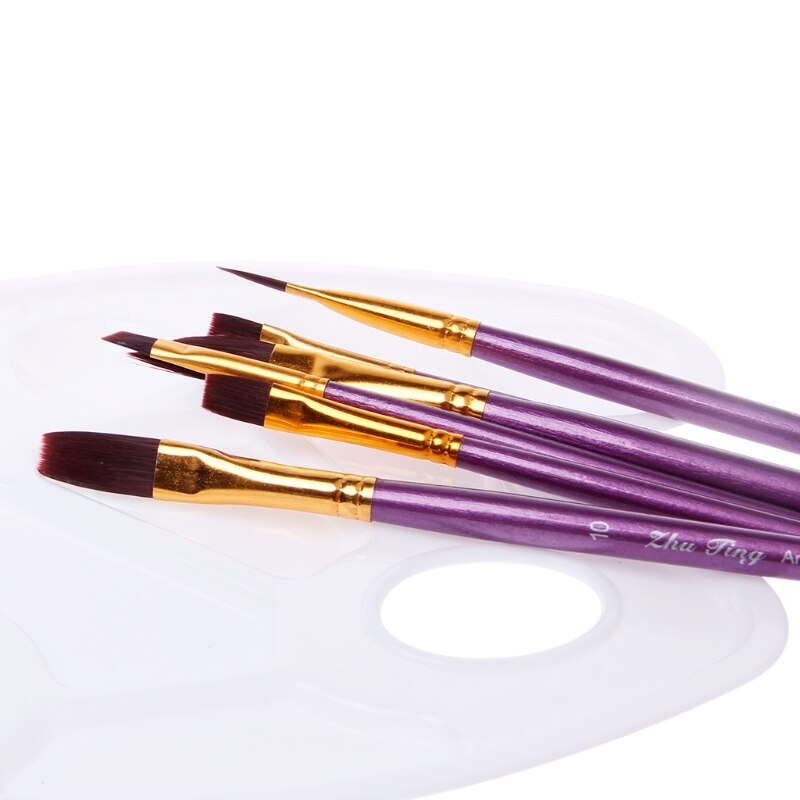 Art 12Pcs/Set Paint Brush Set and Palette With Carrying Case for Watercolor Brush Oil Acrylic Drawing Painting Nylon Hair