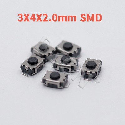 Micro-interrupteur à bouton-poussoir tactile, SMD 2, 4 broches, 3x4mm, 3x6mm, 4x4mm, 3x4x2.5, 3x6x4.3, 3x6x2.5, 10 pièces * 6*3.5 4*4*0.8 4*4*3.0 MM: green