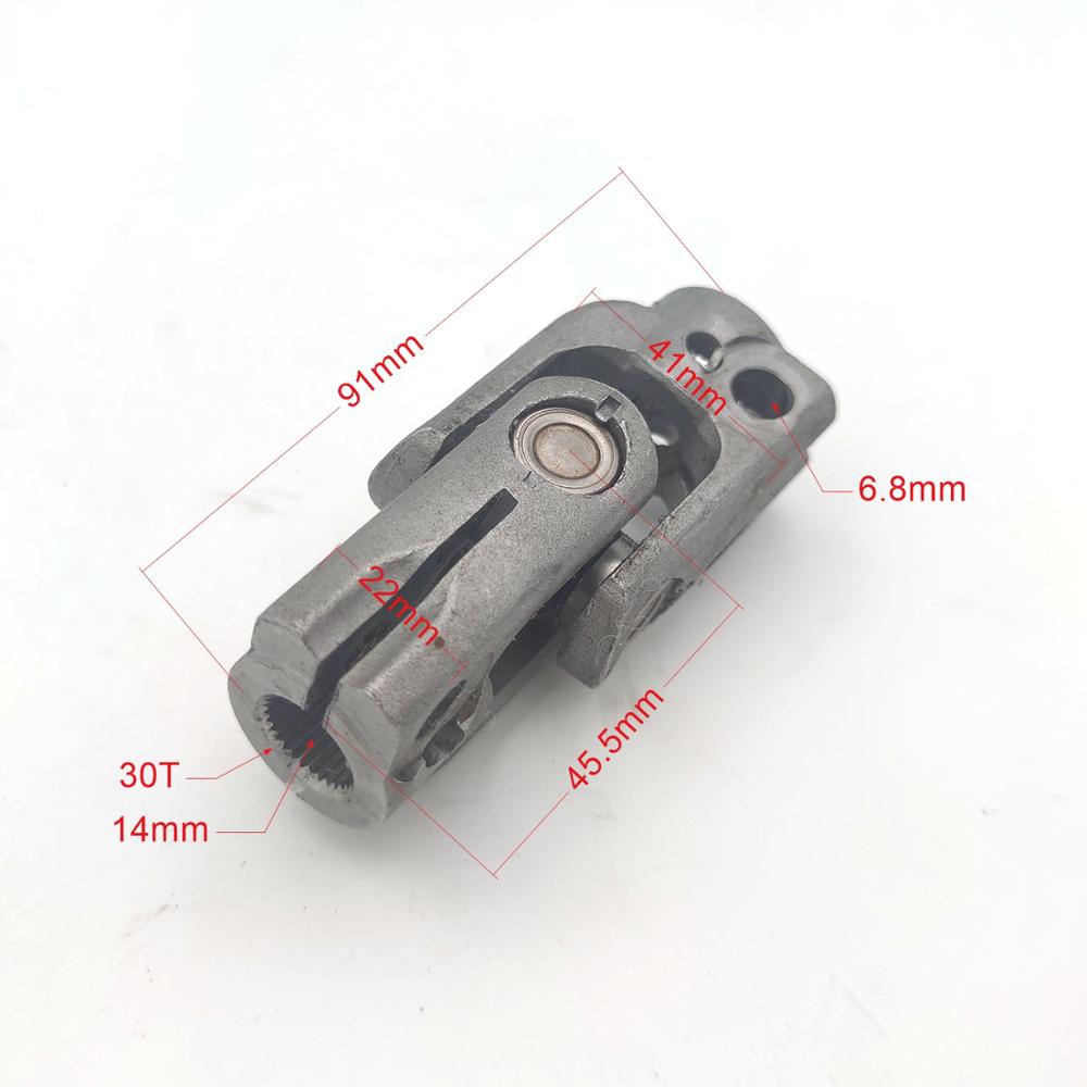 30T 14mm Double D Phosphating Universal Steering Ball U Joint Fit For ATV UTV Go Golf Cart Buggy Utility Terrain Vehicle Parts