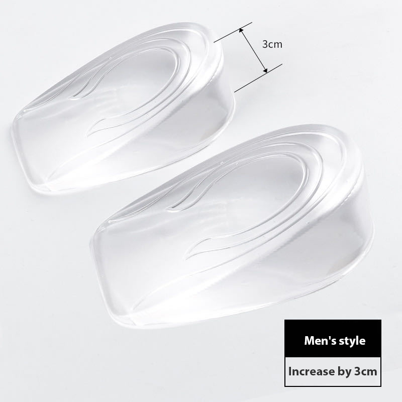 Silikon-Gel-Einlegesohle zur Erhöaufgehängt der Höer, Fersenhebeinsätze, Schuh- und Fußpflegeschutz, elastisches Kissen, Fußgewölbe-Stützeinlage für unisex: Blau