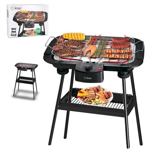 Barbecue Kiwi électrique noir, 2000W (38x22 cm)