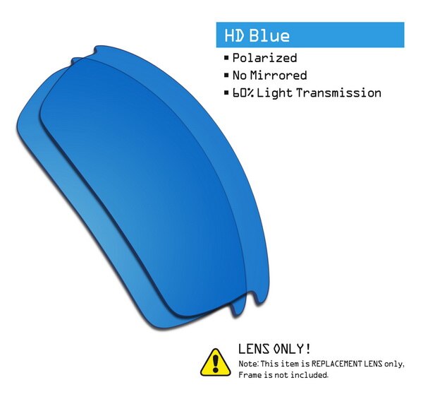 SmartVLT Polarized Replacement Lenses for Oakley Bottlecap Sunglasses - Multiple Options: HD Blue