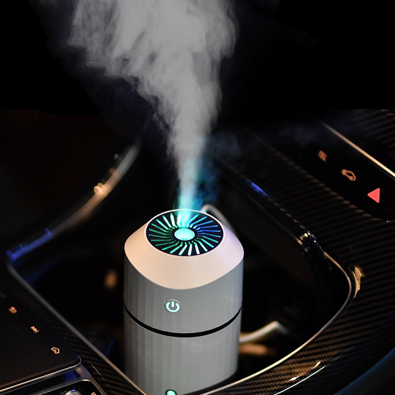 Luchtbevochtiger Aromatherapie Diffuser met LED Lamp Cool Mist Verstelbare Helderheid Mist Modus Luchtbevochtiger voor Auto Thuis Bureau Kantoor