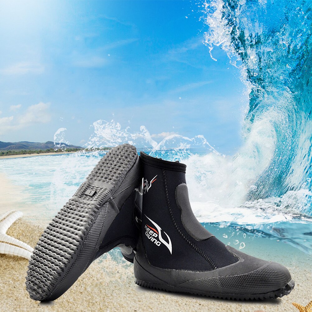 unisex 5MM Prämie Neopren Stiefel Wasser Schuhe Thermische Hohe Aufstieg für Wasser Sport Kuba Tauchen Schnorcheln Rafting Angeln Schuhe: S