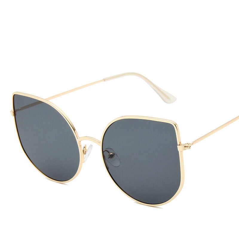metal coreano ojo de gato espejo plano femenina gafas de Marco grande popular multicolor último modelo famosa