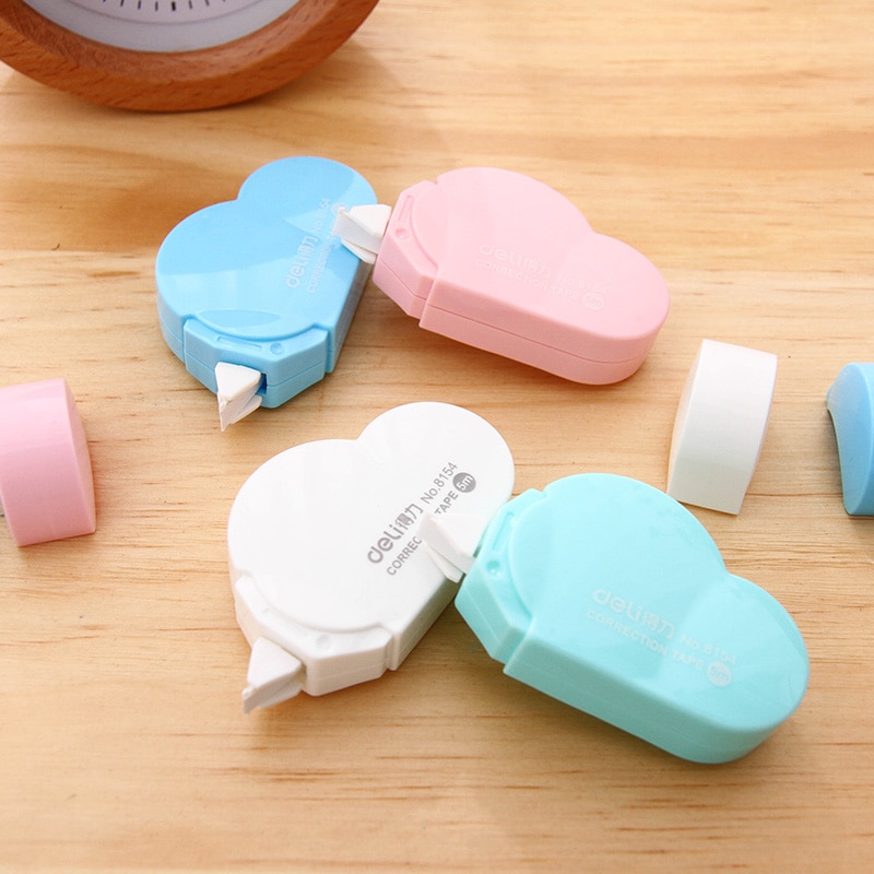 4 st ekonomiskt set söt molnformad korrigeringstejp kawaii betl kontorsverktyg klistermärke corrector brevpapper deli