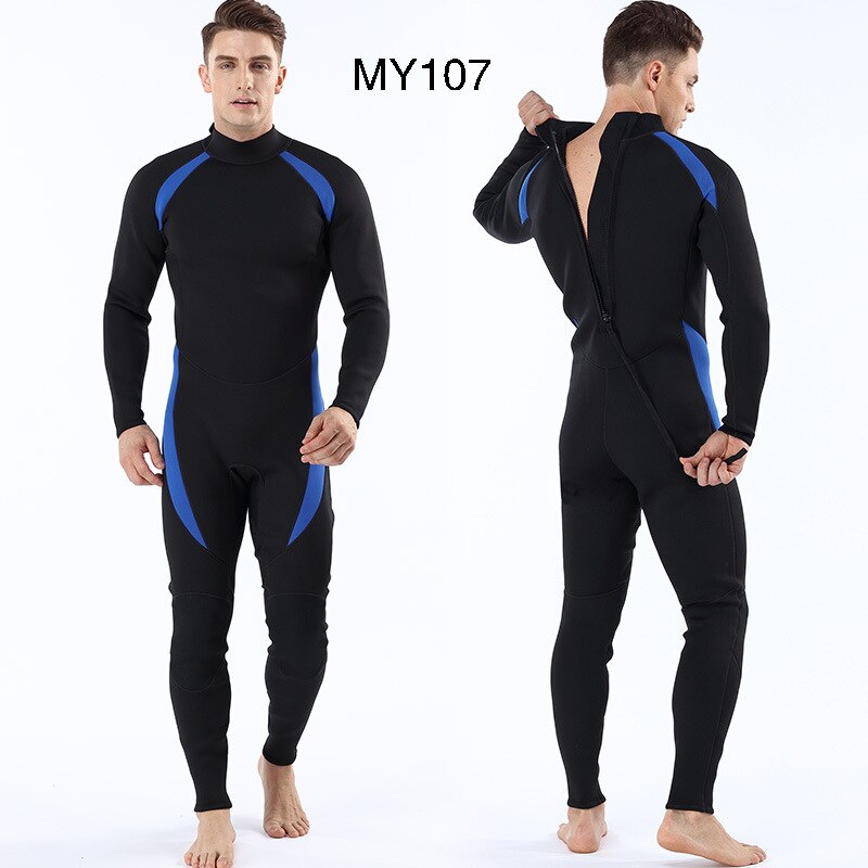 3MM Men&#39;s Neoprene Diving Suit Against Cold Warm Men&#39;s Surf Clothes Diving Suit One Piece Body Suit Full Suit for Swimming