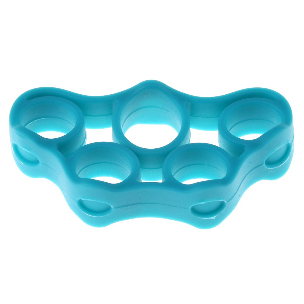 Finger resistance bands Hand Gripper Forearm Wrist Training Stretcher Exercise Pull Ring Grips Expander Fitness Equipment: Sky Blue