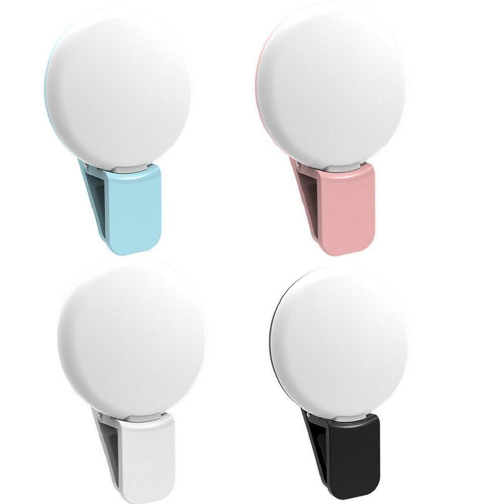 Mobiele Telefoon Led Selfie Ring Licht Draagbare Cirkel Fotografie Clip Licht Schoonheid Vullen Lamp Voor Mobiele Telefoon Camera Oplaadbare