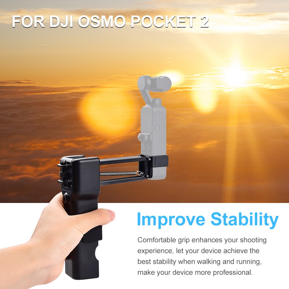 Portable Vlog Monopod Shock Absorber Handheld Stabilizer Z Axis Photography Outdoor Camera Phone Clip ABS For Osmo Pocket 2