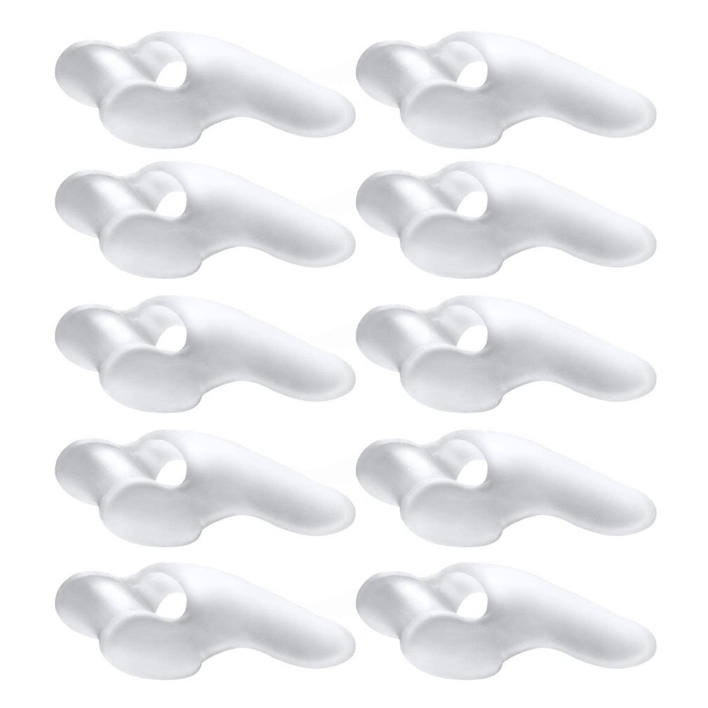 Separador de dedos grandes de silicona, Corrector de juanete, Hallux Valgus, alisador de dedo pulgar, herramienta para el cuidado de los pies, 10 piezas