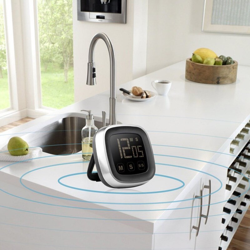 Large LED Display Kitchen Timer Electronic Touch Screen Electronic Digital Kitchen Cooking Timer