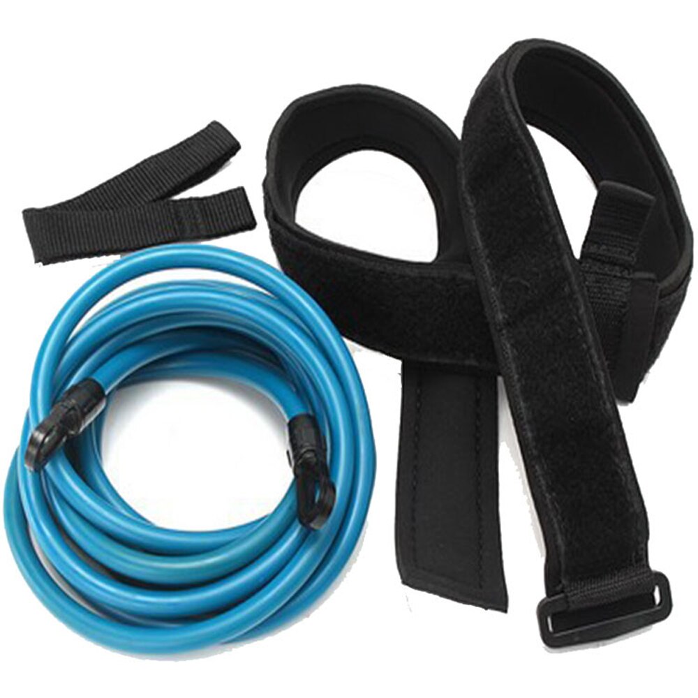 Adjustable Swim Training Resistance Belt Adult Kids Swimming Bungee Exerciser Leash Mesh Pocket Safety Swimming Pool Accessories