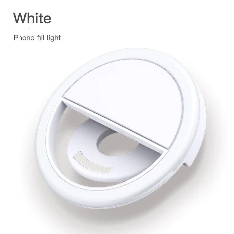 Xiaomi Telefon Ergänzende Beleuchtung Selfie Verbesserung Handys Füllen Licht KUULAA USB Ladung FÜHRTE Selfie Ring Licht Für iPhone: White