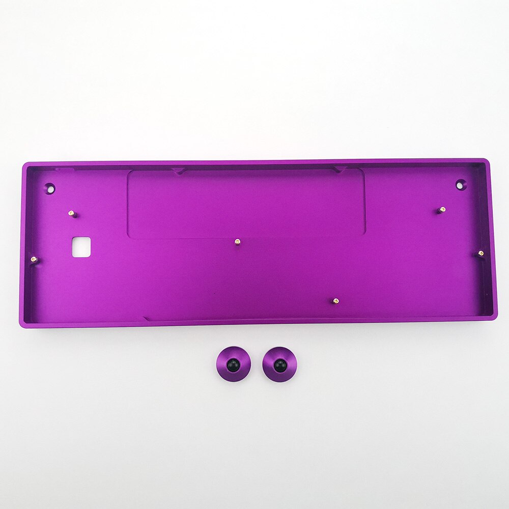 IDOBAO GH60 Anodizing Aluminum CNC Case For 60% Mechanical Gaming Keyboard Compatible Poker2 Pok3r Faceu 60 With ALU Feet: Purple