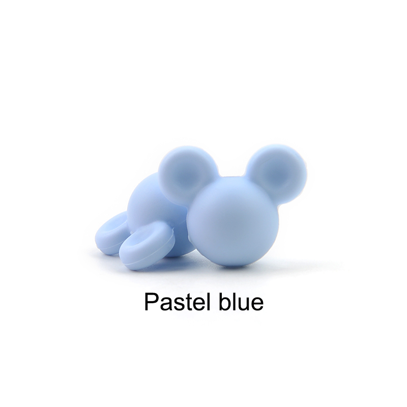 Anneau de Dentition en Silicone, Perles Souris, pour Bébé, Alimentaire, Coloré, Collier à Mâcher, Bracelet, Fabrication de Bijoux, 10 Pièces