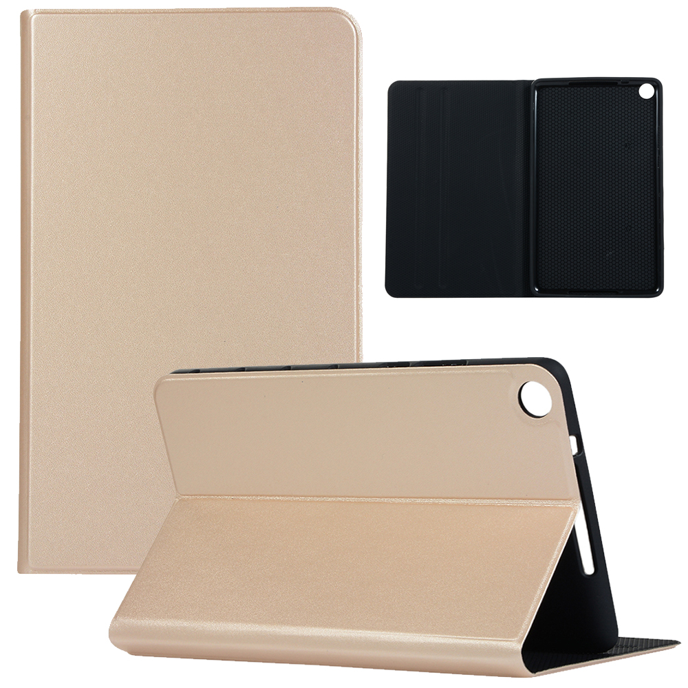 Tablet Case for Huawei MediaPad M5 Lite 8" & Honor Tab 5 8" - PU Leather Stand Cover: Gold