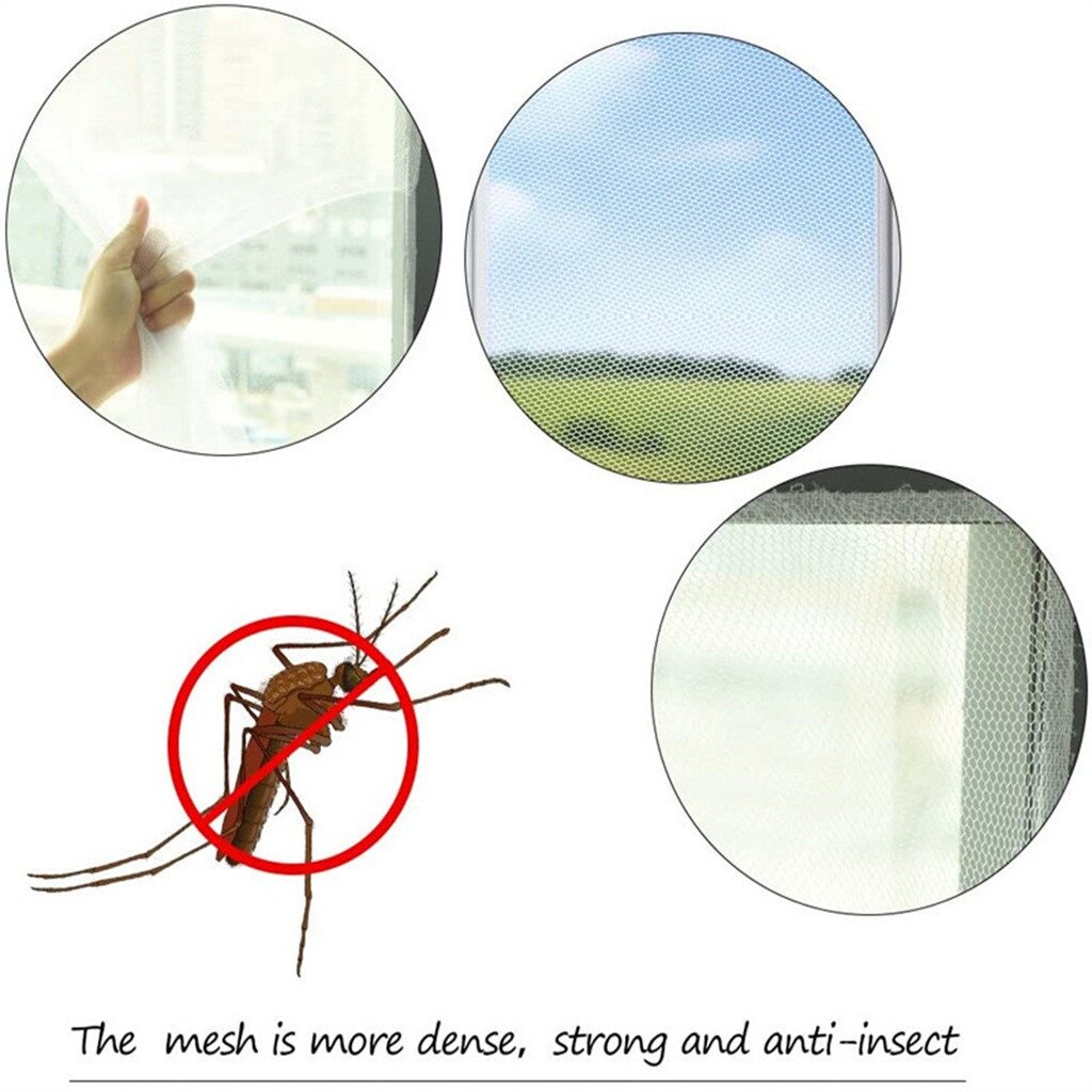 1PC/5PC Mosquito Net for Windows,Magnetic Window Screen for Motorhomes Removable Washable Invisible Fly Mosquito Screen Net Mesh