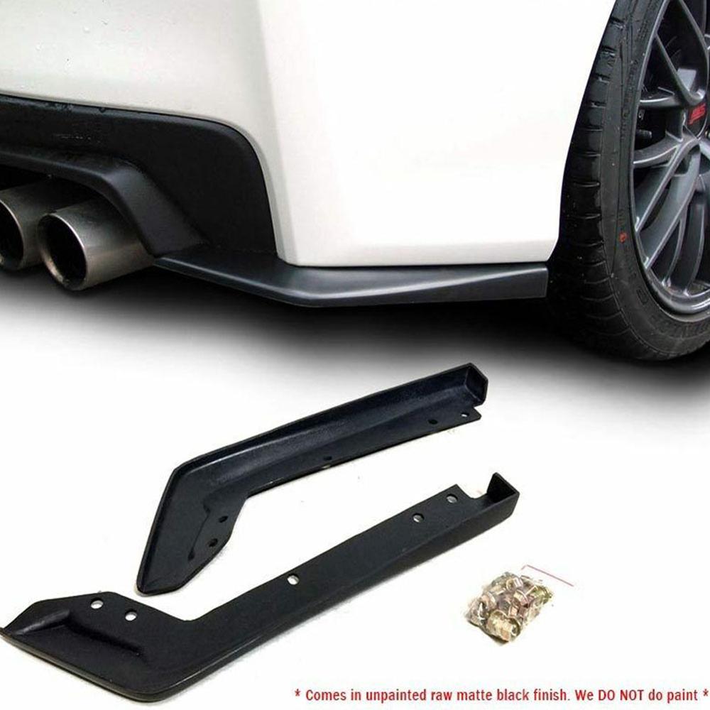 2 Pcs/Set Automotive Spoiler For Subaru WRX STi Rear OE Wrap Angle Spat Valance Lip Poly BK WRX STi