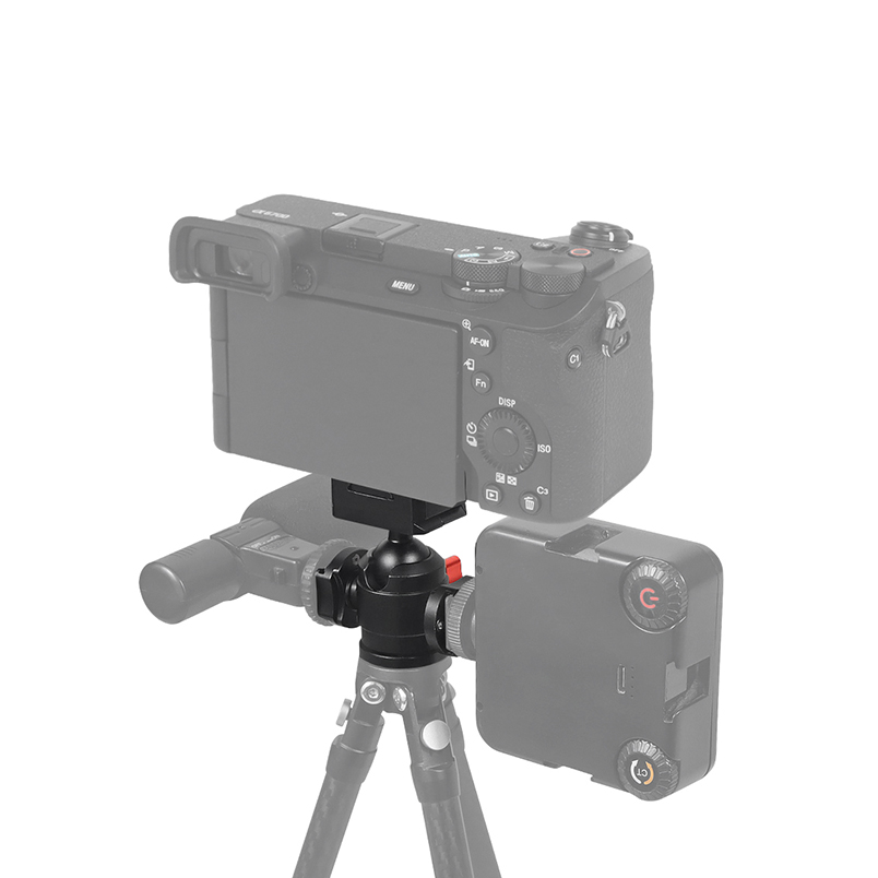 DSLR-Kamera Stativ Kugelkopf mit 1/4 Gewinde Kalt schuh halterung V-Anschluss Schnell wechsel platte für Füll licht Mikrofonst änder maximale Belastung 12kg