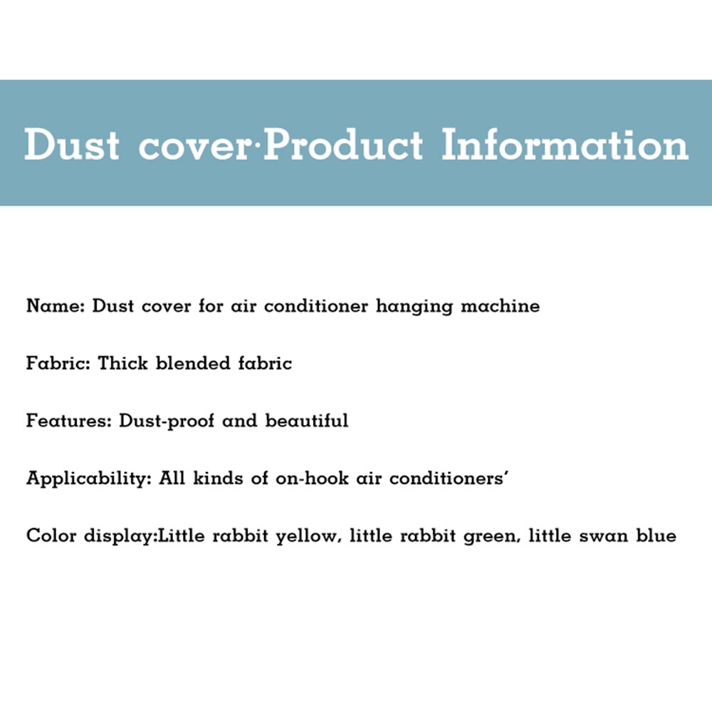 Air Conditioner Cover Hanging Air Conditioning Cover All-inclusive Protective Case for Air Conditioner Decorative Dust Covers