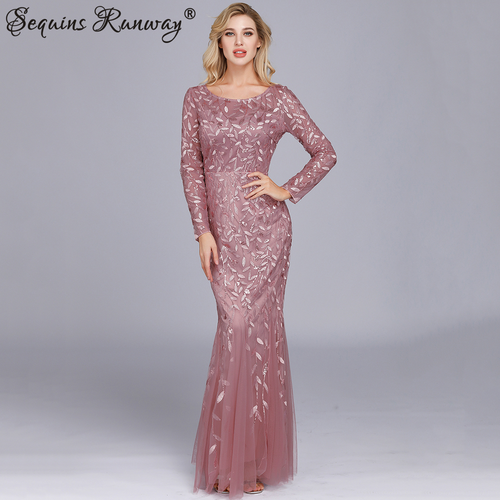 Sexy vintage Maxi Pailletten cocktail Kleid brautjungfer Prom Kleider für Frauen Lässige Party langarm club Bodycon Kleid vestidos