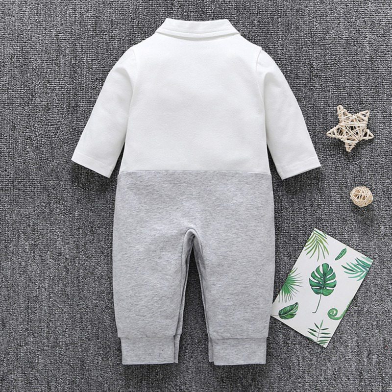 Spring Baby Boy Rompers Long Sleeve Gentleman Newborn Cotton Rompers Summer Baby Jumpsuit Costumes