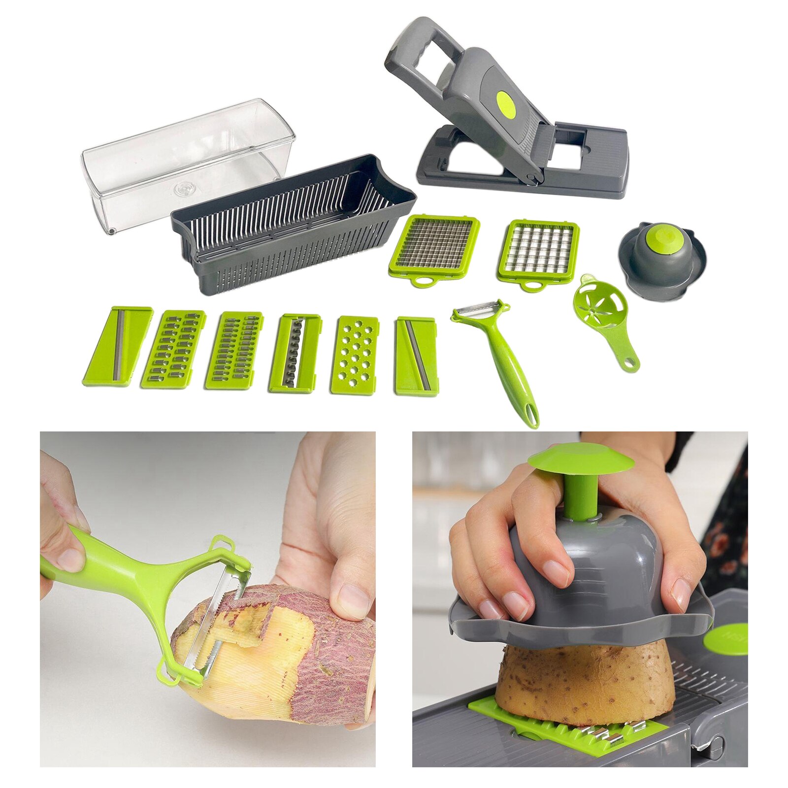MULTIPLE FRUIT VEGETABLE SLICER CUTTER CHOPPER SLICER KITCHEN SUPPLIES