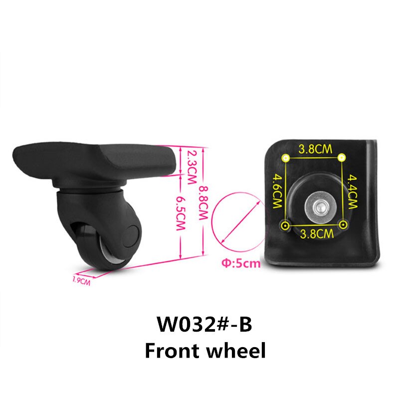 Replacement luggage wheel,Suitcase Wheels Repair, Replacement Trolley Wheels,wheels for suitcases W032#-B: 1 pair Front wheel