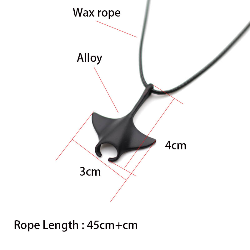 Unieke zeedier Manta ketting voor mannen cadeau voor vriend strand ketting mannelijke accessoires hanger ketting surf ketting