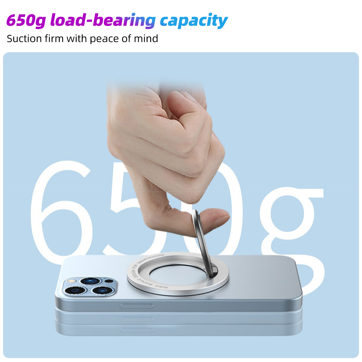 ANKNDO dla Apple Magsafe Uchwyt na palec Ultracienki magnetyczny stojak na telefon do Iphone 14 13 12 Pro Max Uchwyt do smartfona