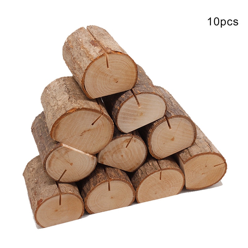 1pcs/lot Big Natural Wood Card Holder Wood Stump Wedding Party Card Holder Stand Office ID Card Holder
