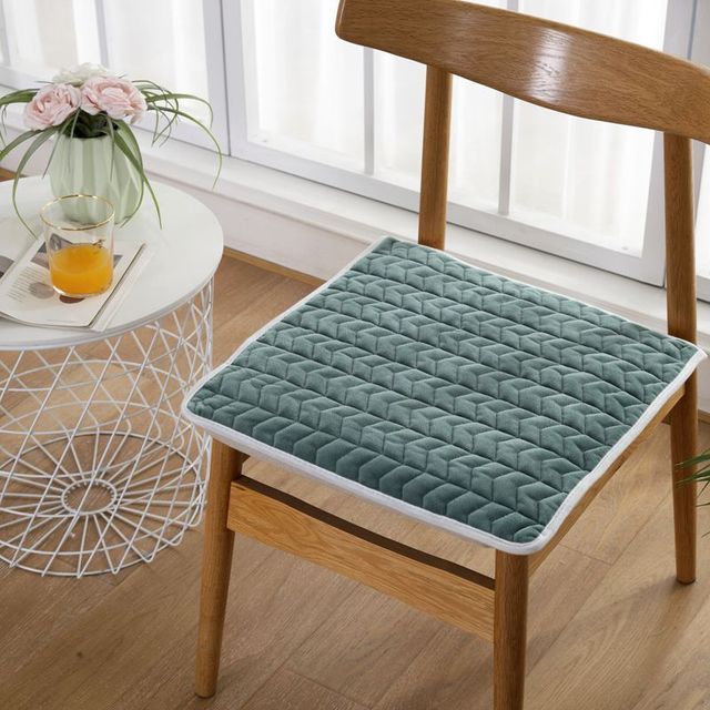 Geometrische Patroon Stoelkussens Dikker Zachte Student Seat Pad Winter Warm Kantoor Stoel Zitten Mat Antislip Pluche Kruk kussens: Type D-14