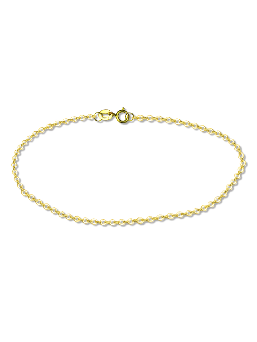 NYMPH 18K Yellow Gold Chain Bracelet Pure Au750 Charm Trendy Bracelets For Women Party S327: M