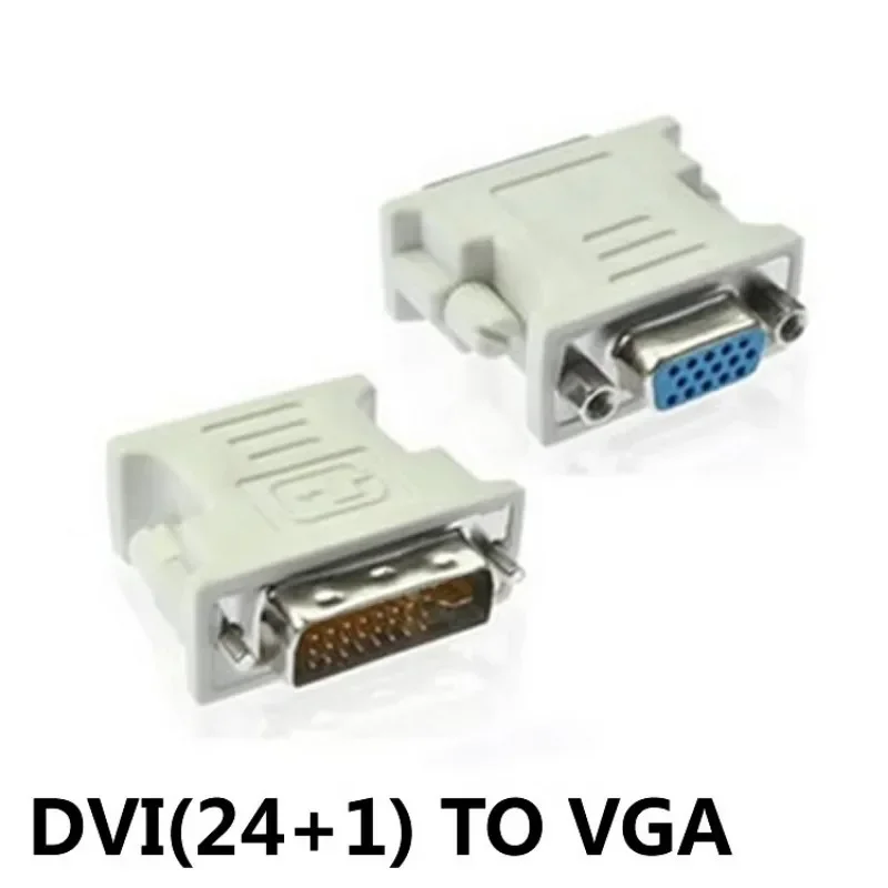 Adaptador hembra DVI VGA, enchufe de DVI-I, 24 + 5 P a conector VGA, convertidor de tarjeta gráfica de vídeo HD para PC, proyector HDTV